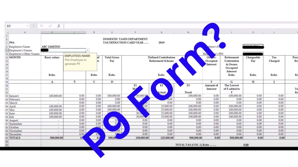 filling P9 Form